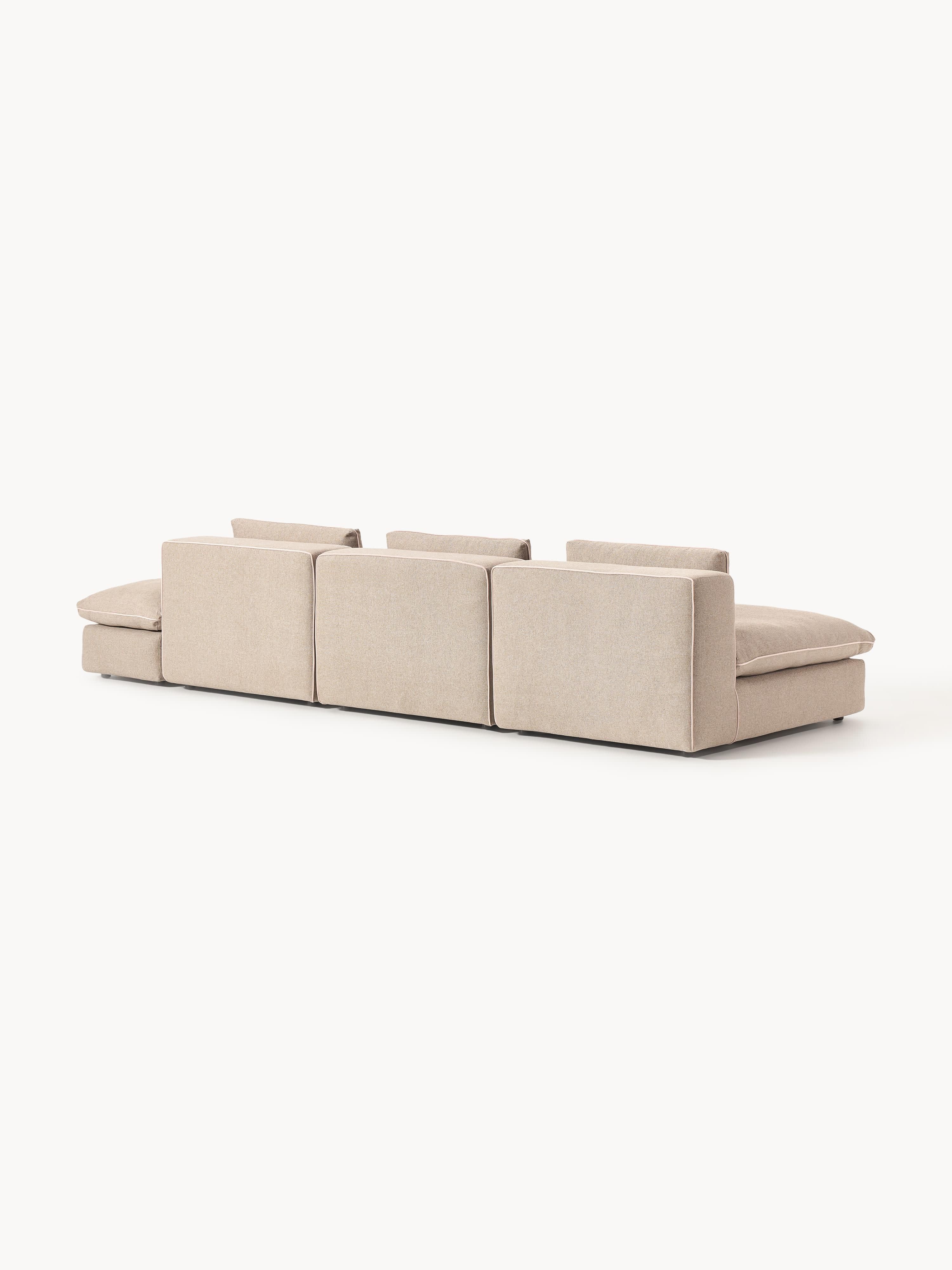 Modulaire XL-bank Felix (3-zits) met poef