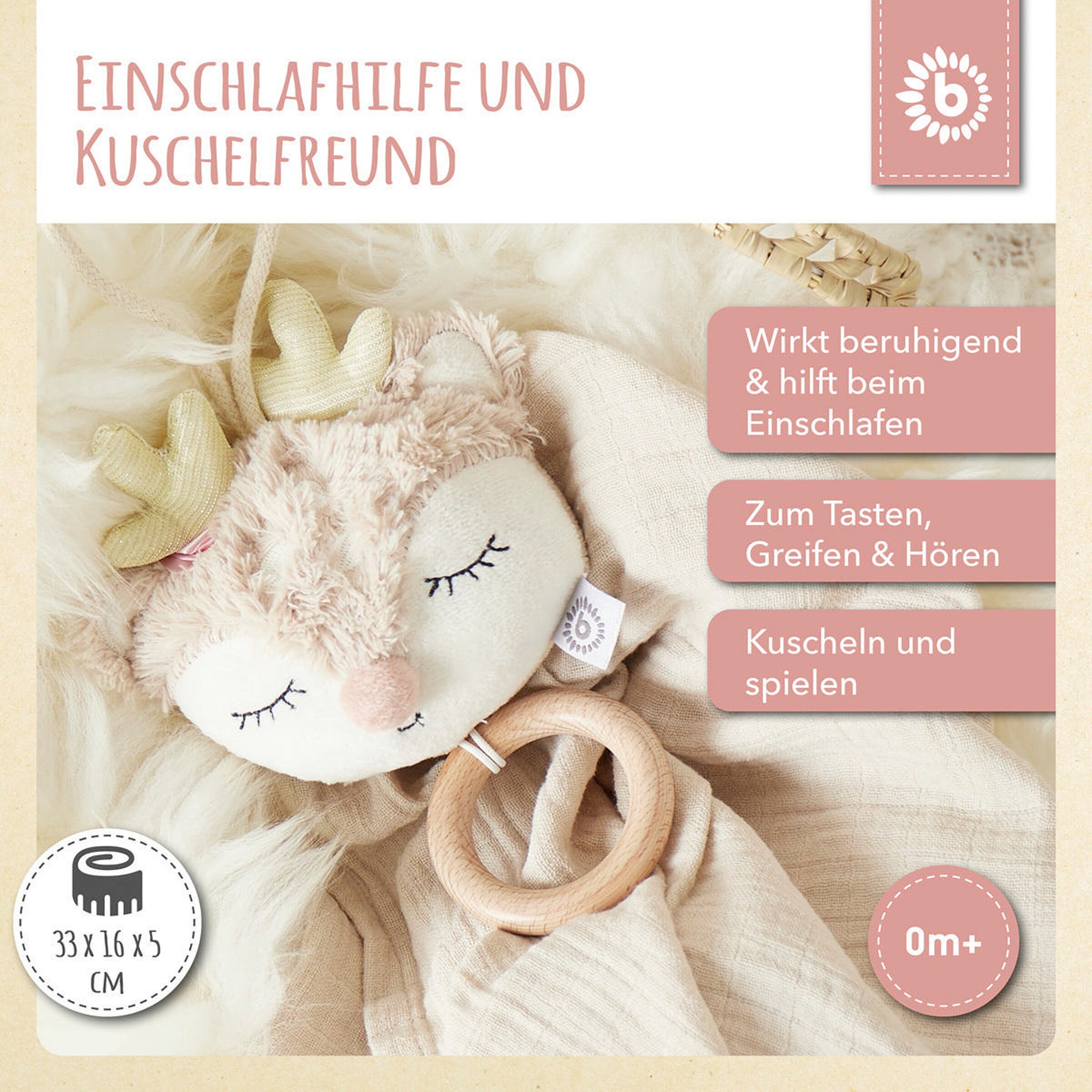 Bieco Musikspieluhr Reh - ab Geburt Beige