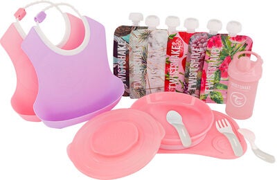 Twistshake Tableware Kit, Rosa/Lilla/Hvit
