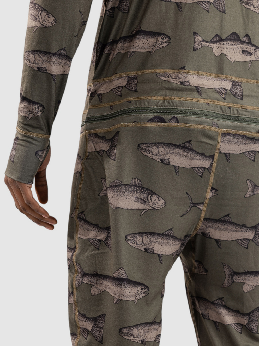 Airblaster Classic Ninja Base Layer Suit olive fish