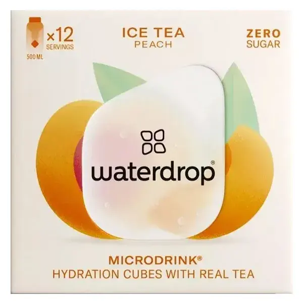 Waterdrop Microdrink Hidratação Chá Gelado Sabor Pêssego 12 Cubos para Água
