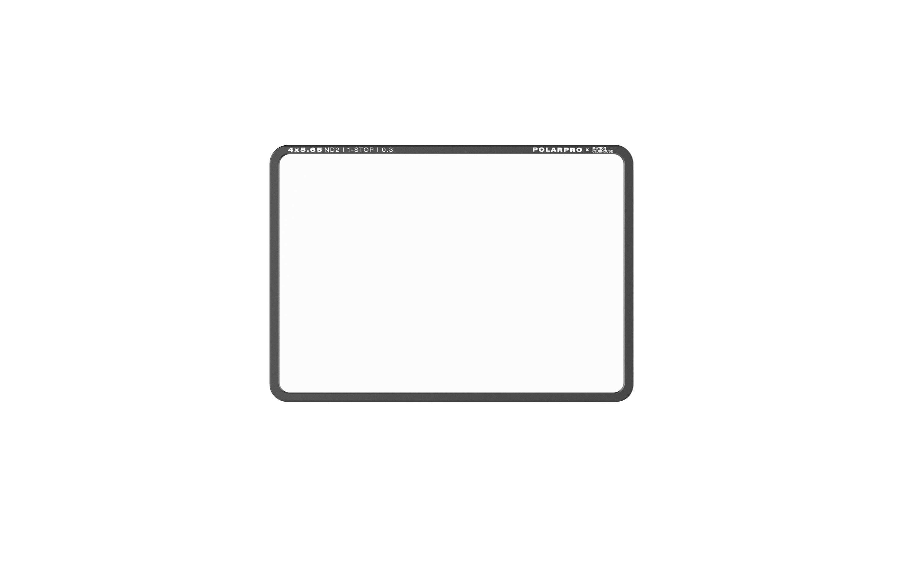 Graufilter ND2 4x5.65 Filter – Motion Clubhouse Edition<br>Vollständig ummantelte Filter mit massgefertigten CNC-Aluminium-Rahmen