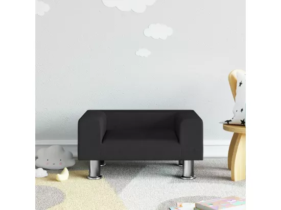 Canapé pour enfants noir 50x40x26,5 cm velours