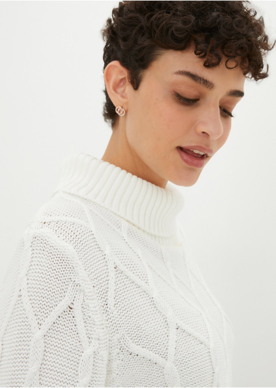 Pull en maille torsadée