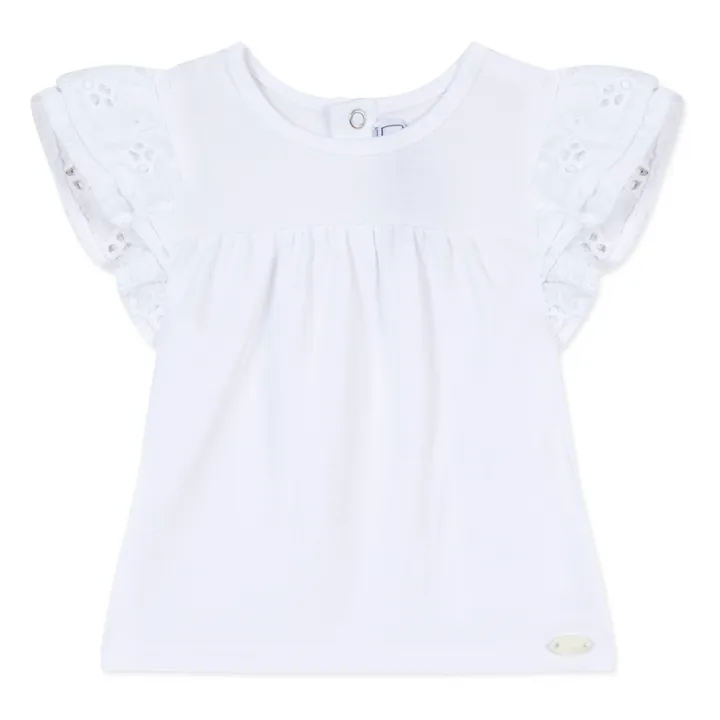 Tartine et Chocolat T-Shirt Broderie Anglaise | Blanc
