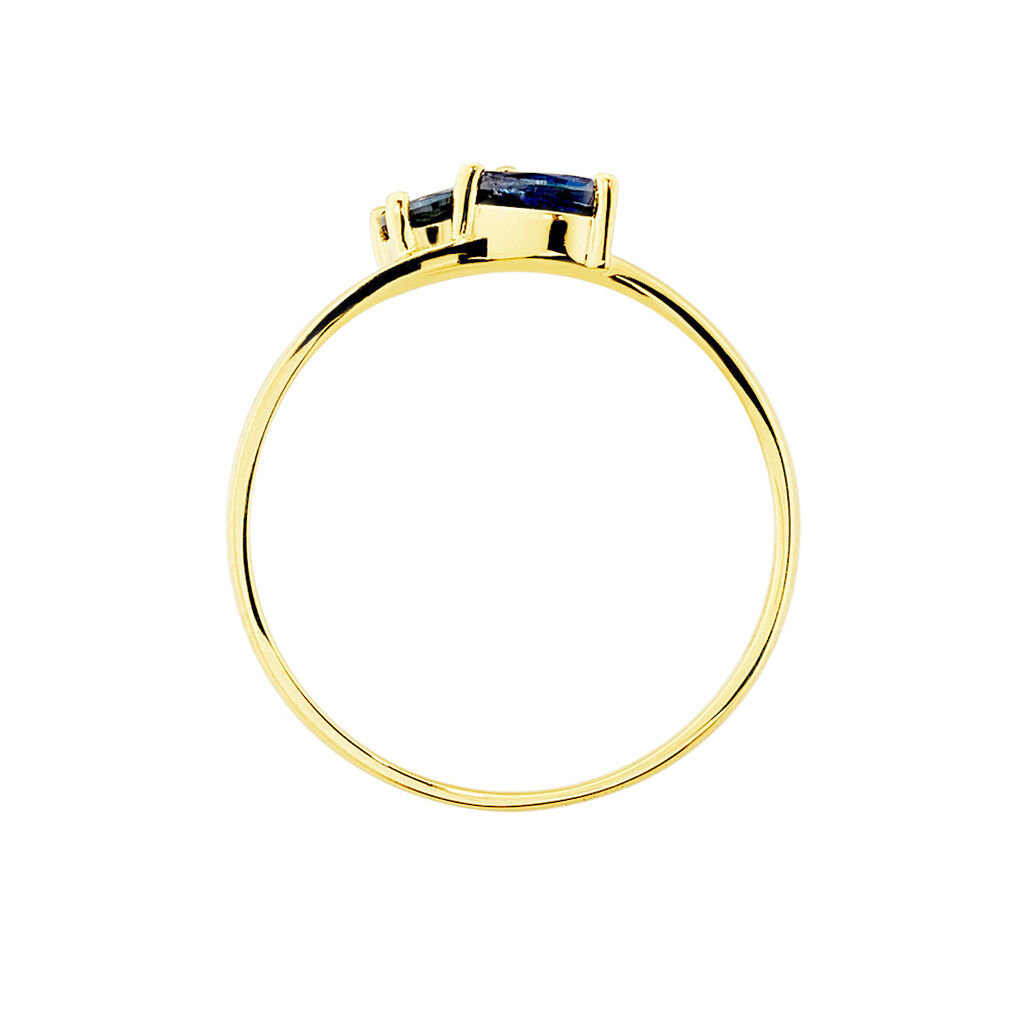 Bague Leila Or Bicolore Saphir