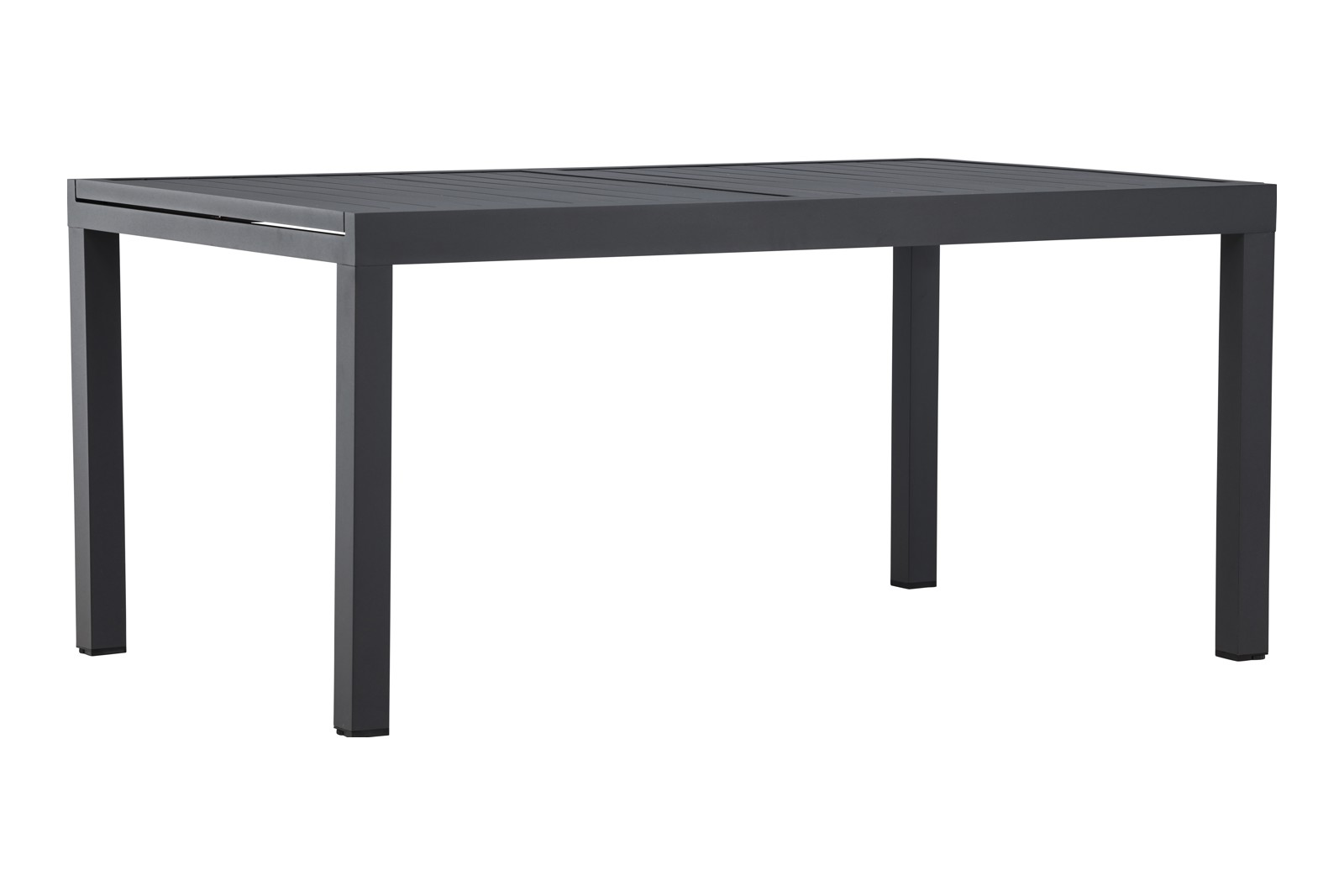 Capo spisebord Hagebord i sortlakkert aluminium med utrekksfunksjon. Ileggsplate følger med. 160/240x100 cm