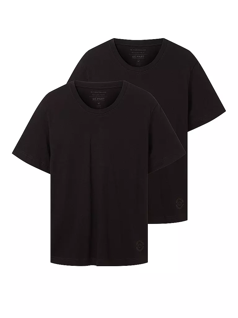 TOM TAILOR T-Shirt 2-er Pkg. schwarz