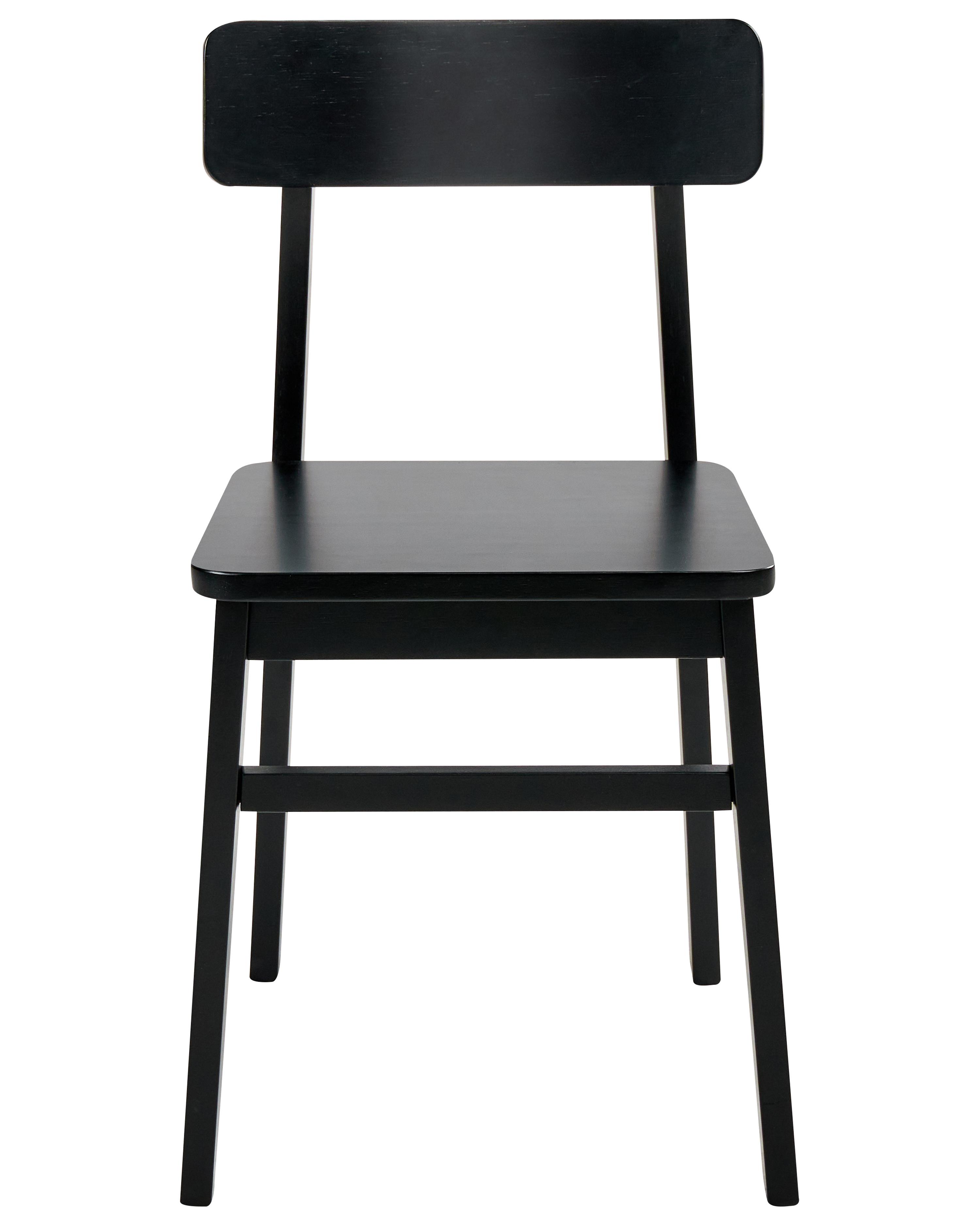 Set van 2 eetkamerstoelen GORRE Hout Zwart
