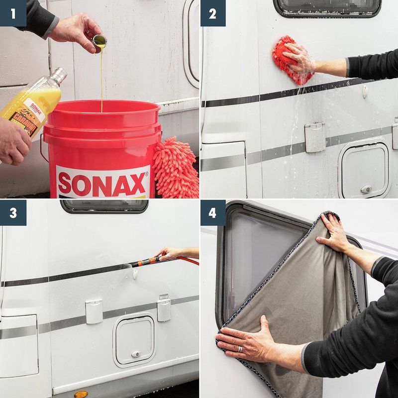 Sonax - Caravan Shampoo - Reinigingsconcentraat - 1L - Geschikt Voor Campers en Caravans