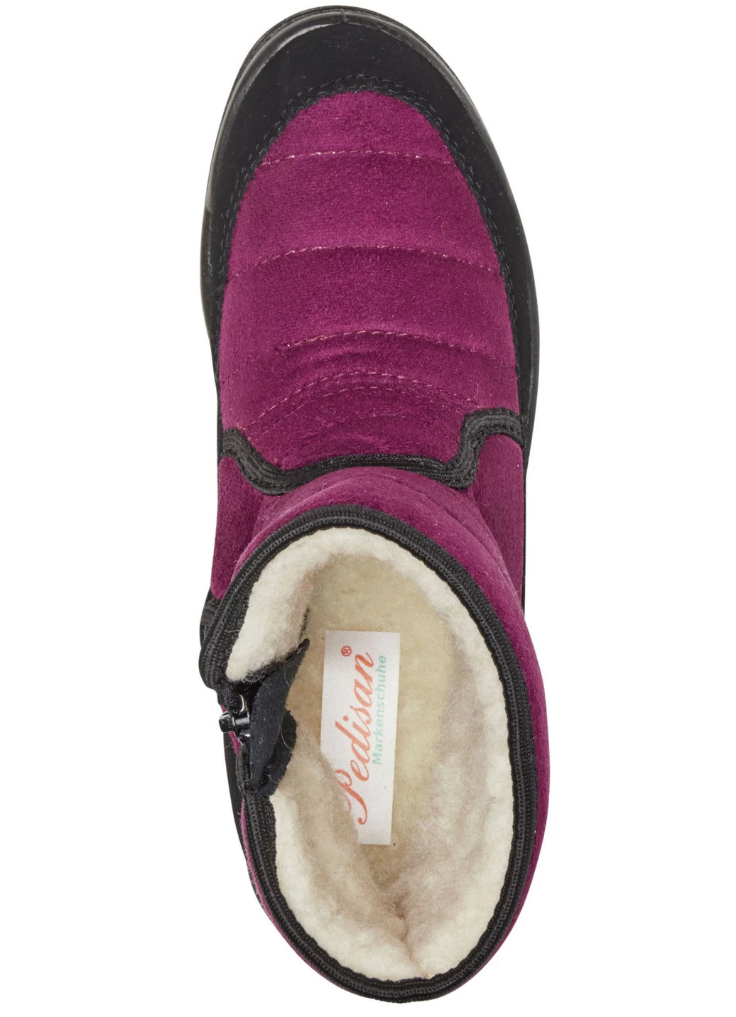 Stiefelette aus weichem, gestepptem Nubukmaterial