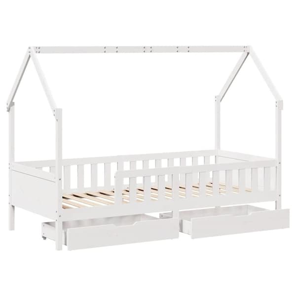 vidaXL Barnesengeramme med skuffer 90x190 cm heltre furu