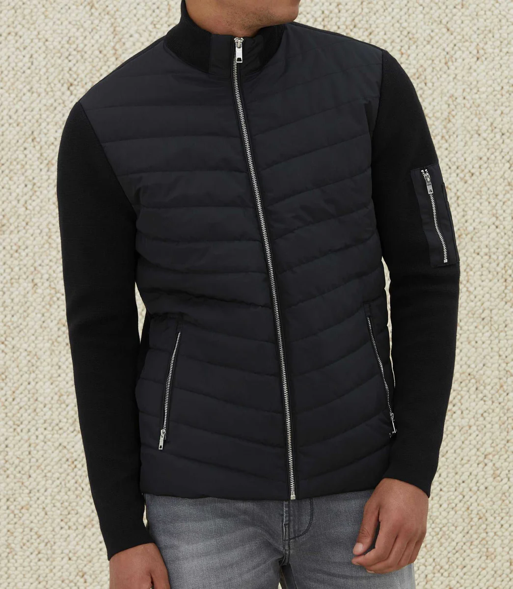 Sweat zippé col montant noir 