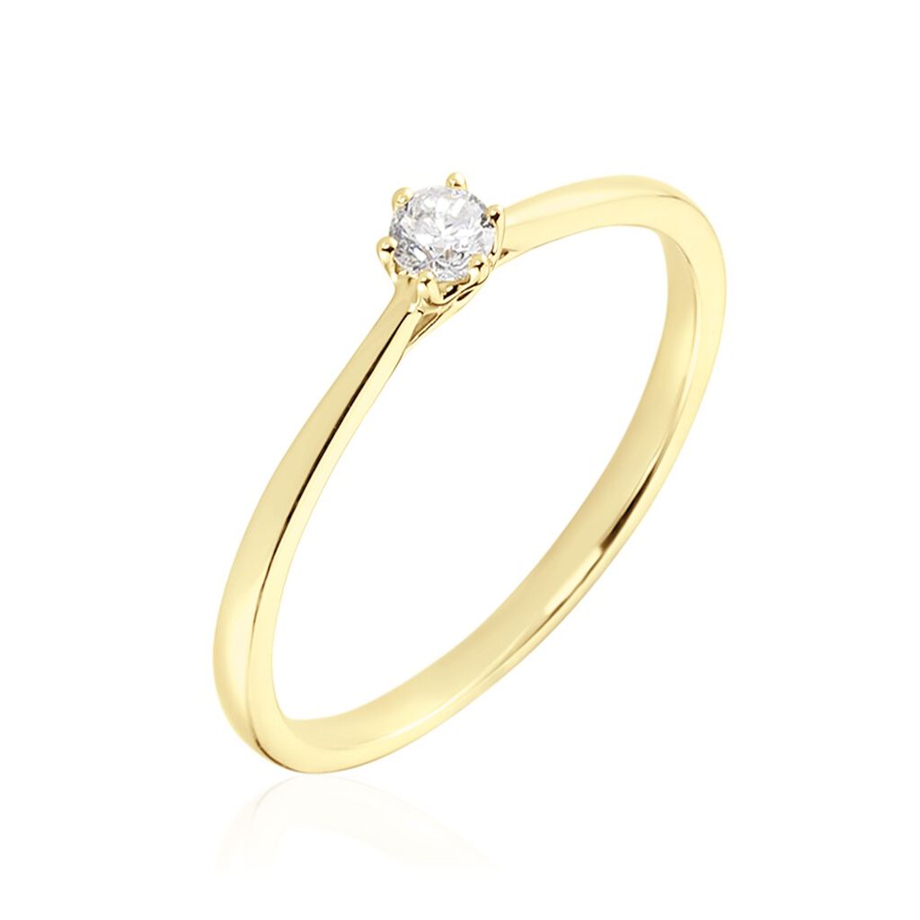 Bague Solitaire Athena Or Jaune Diamant