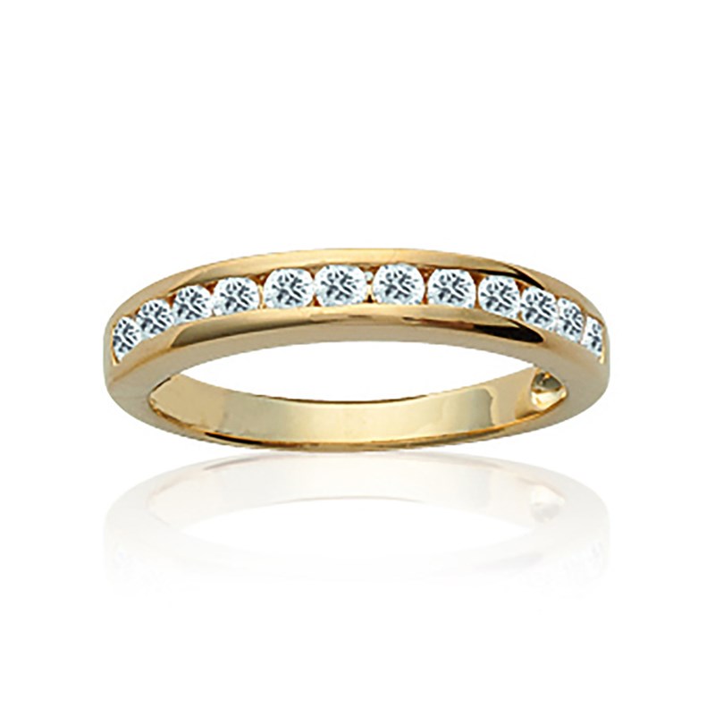 Bague Femme - Plaqué Or - Oxyde de zirconium