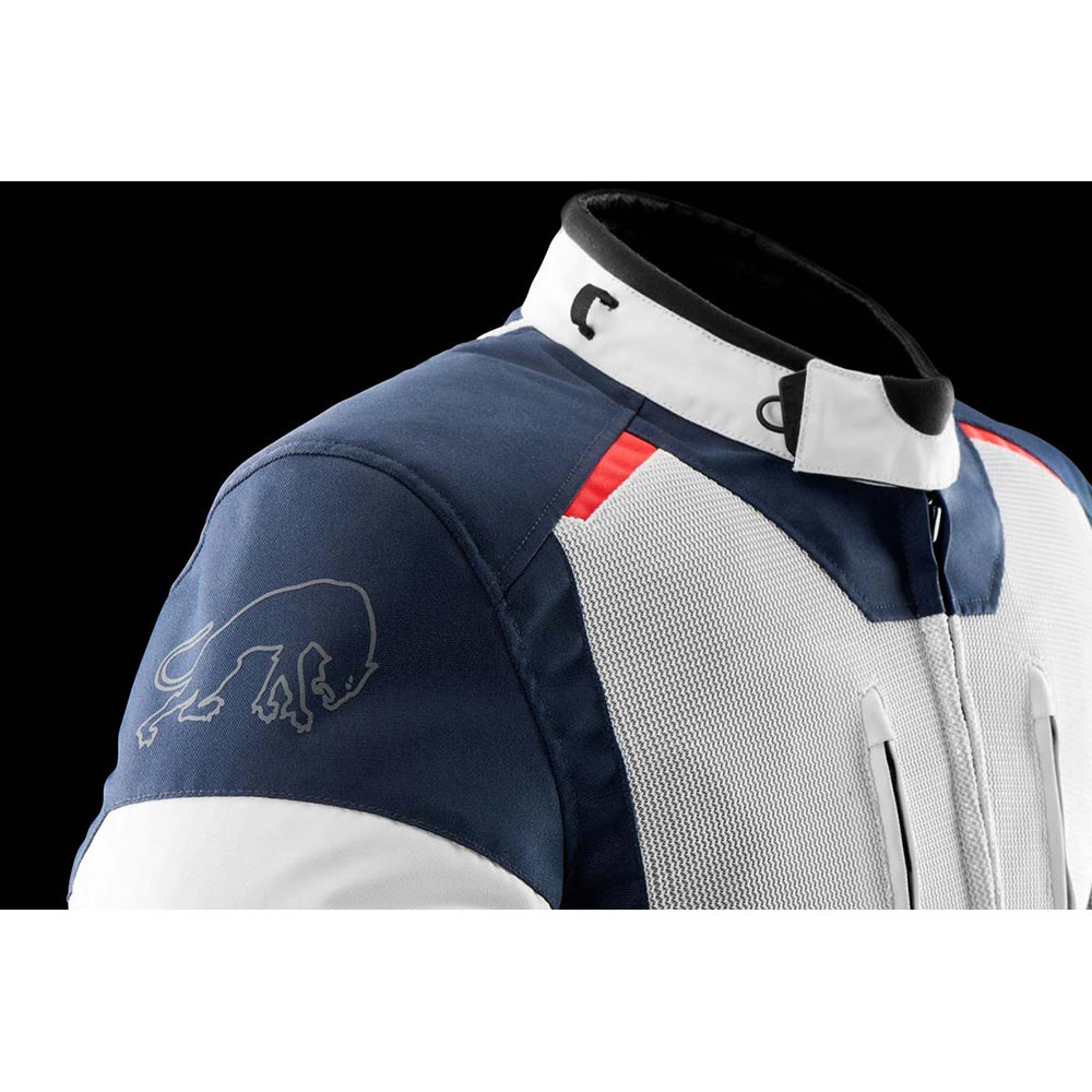 Furygan - Veste Brooks Vented+ Bleu / Gris Clair / Rouge