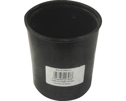 Pipelife dubbele mof voor afvoerbuis, kunststof, rond, zwart, nominale breedte 80 mm