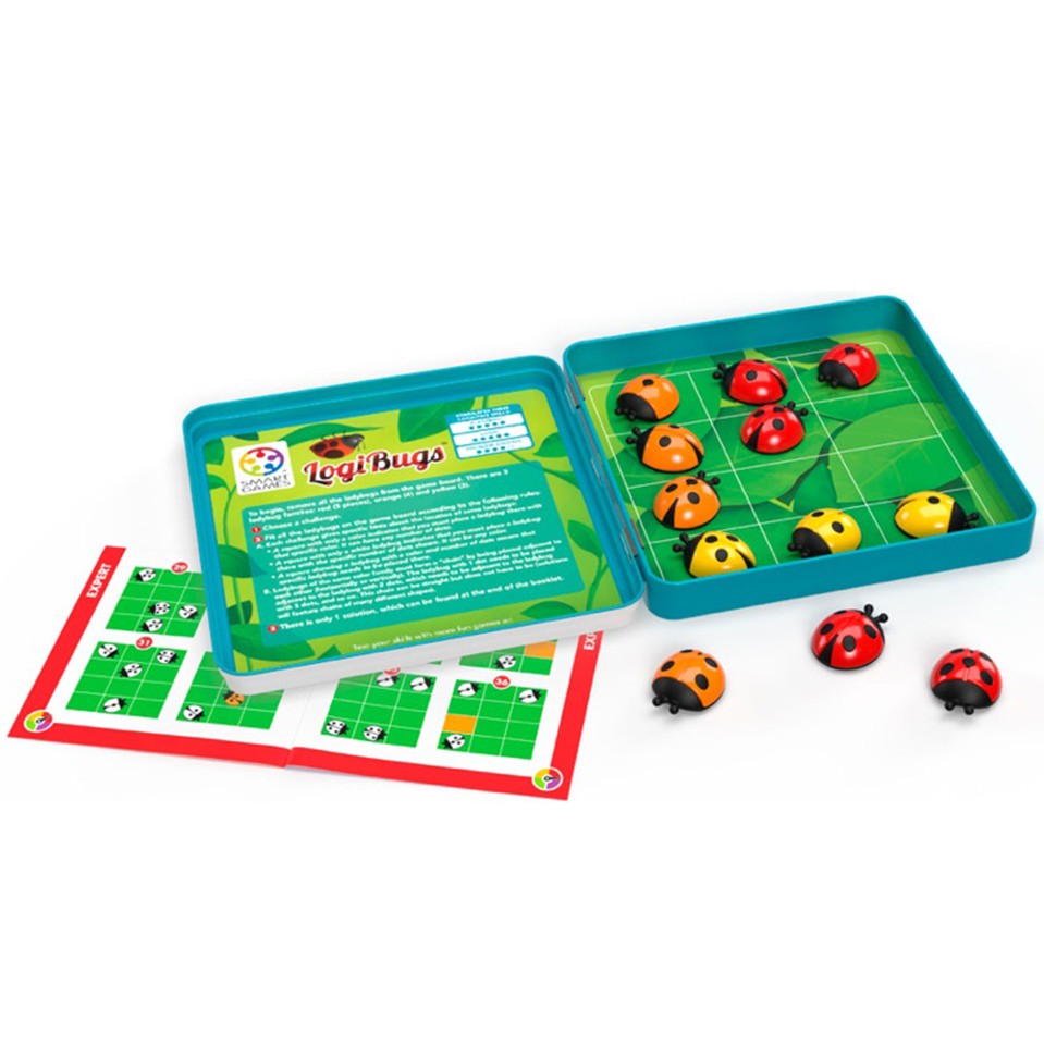 SmartGames - Magnetisk rejsespil - Logi Bugs (Nordisk)