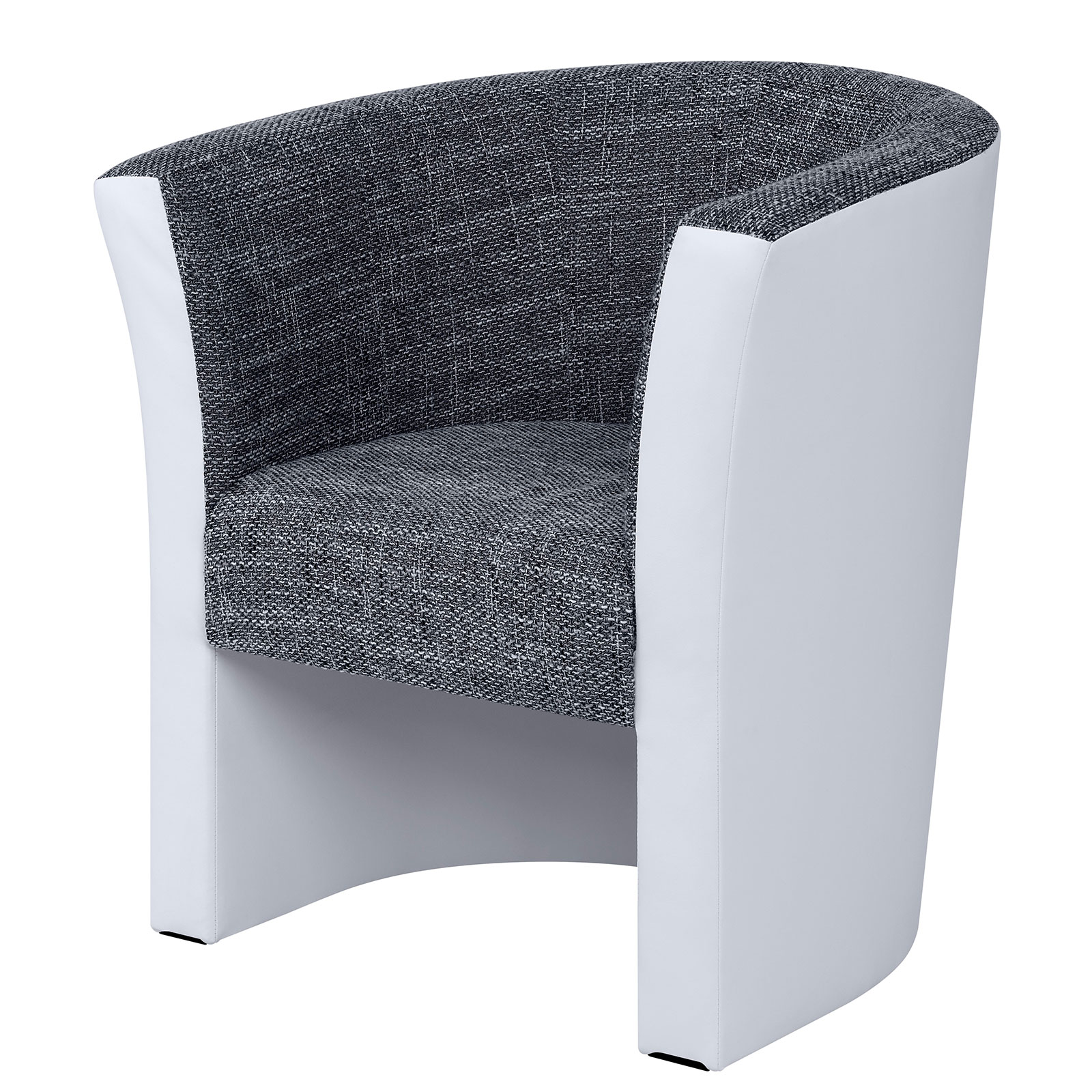 Cocktailsessel - weiß-grau - 76 cm hoch