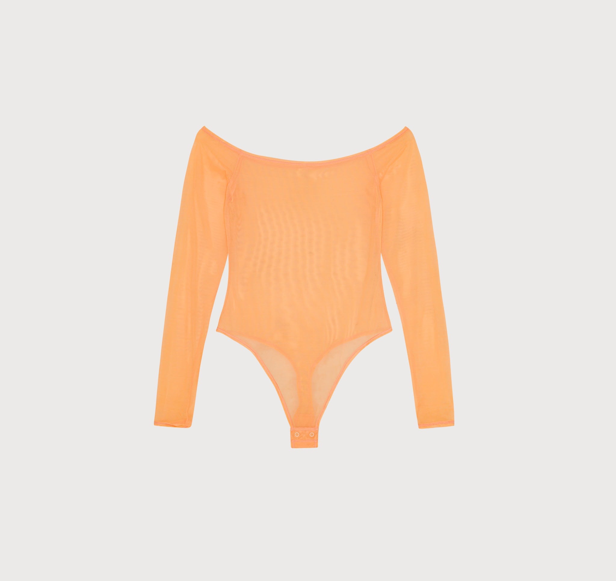 RECYCLED NYLON<br>Mesh Off-Shoulder Bodysuit