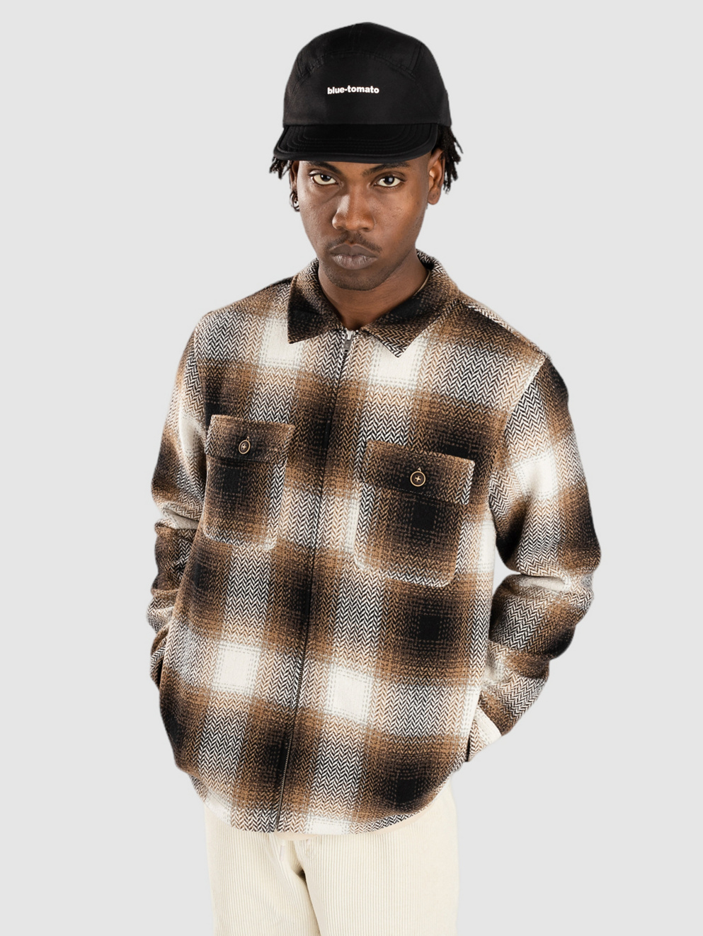 Anerkjendt Akoscar Check Jacket chocolate brown