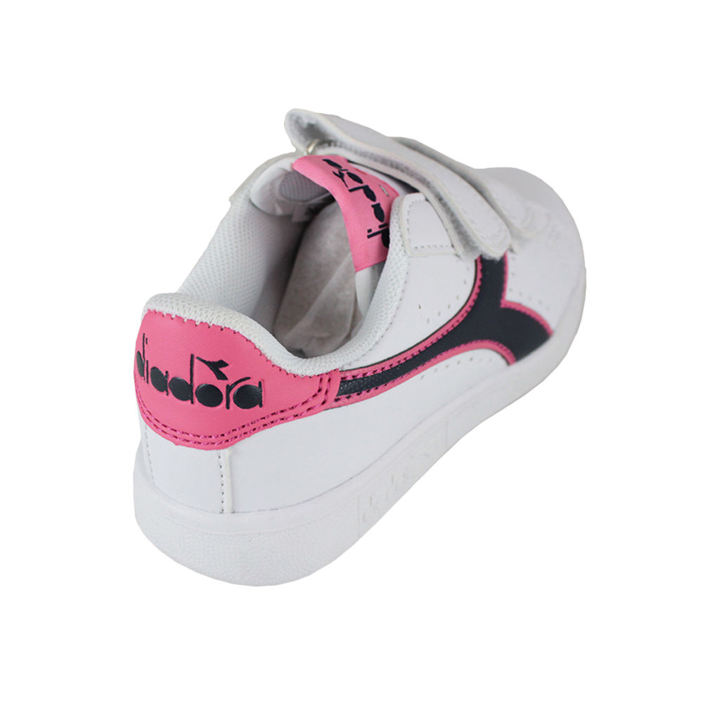 Tênis Diadora 101.173324 01 C8593 Branco/preto Íris/rosa Pas