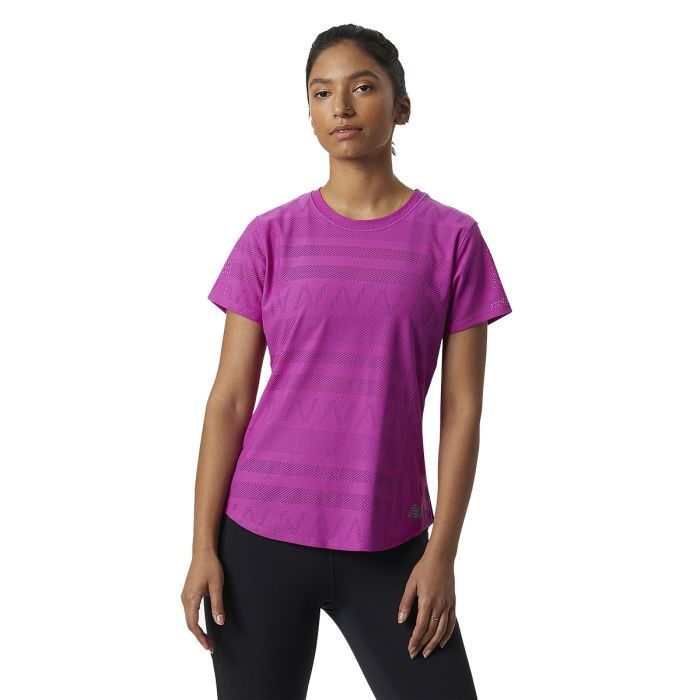 Q Speed Jacquard Short Sleeve Women løbe-T-shirt