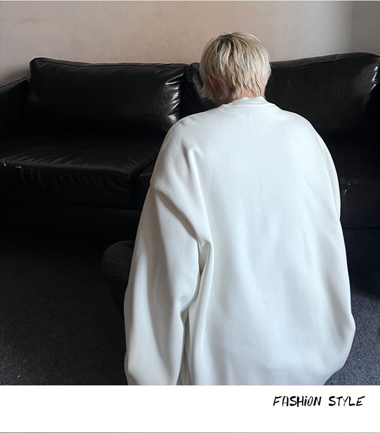 Savenne - Sweatshirt met ronde hals en metalen accent