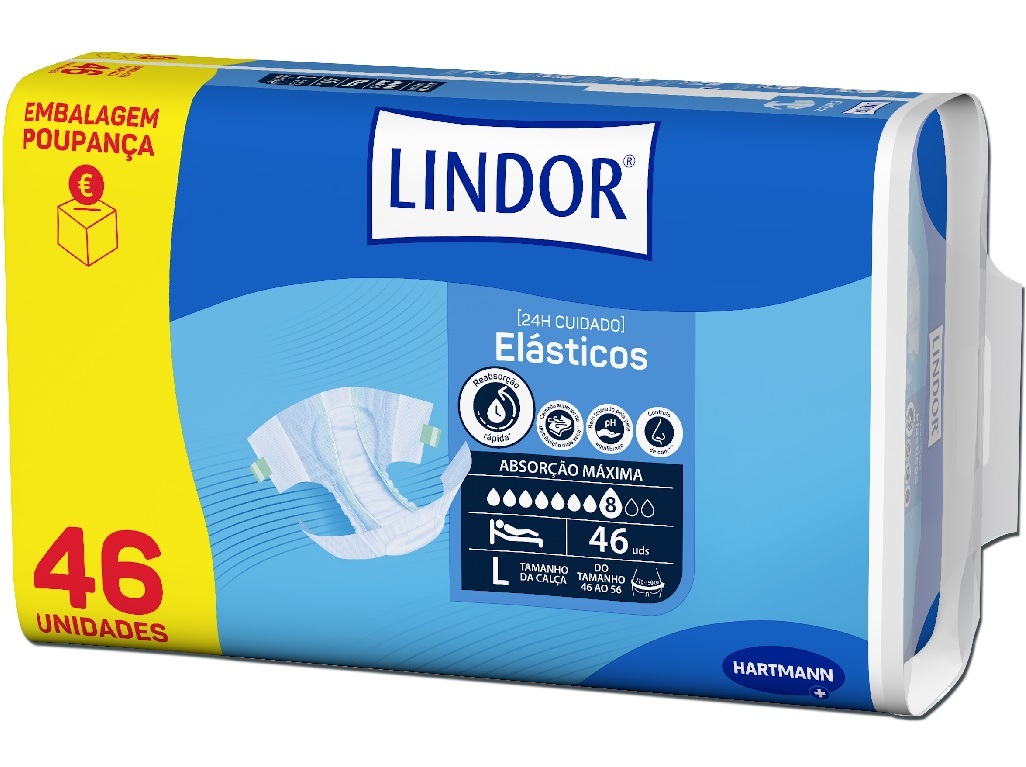 FRALDAS INCONTINÊNCIA TAMANHO G LINDOR 46UN