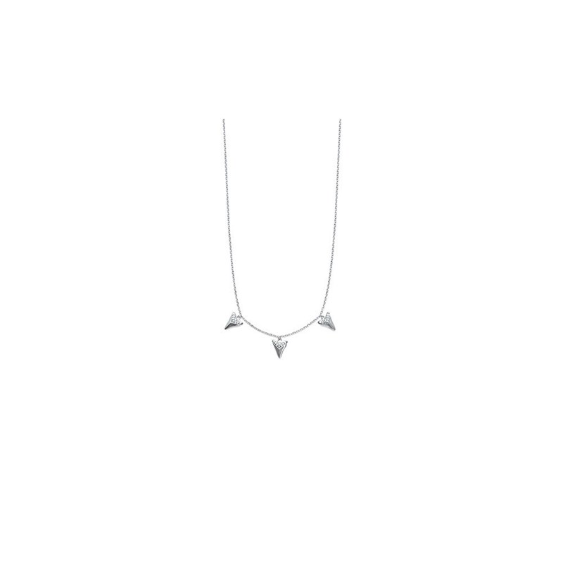 Collier Femme - Argent 925 - Oxyde de zirconium - Longueur : 45 cm