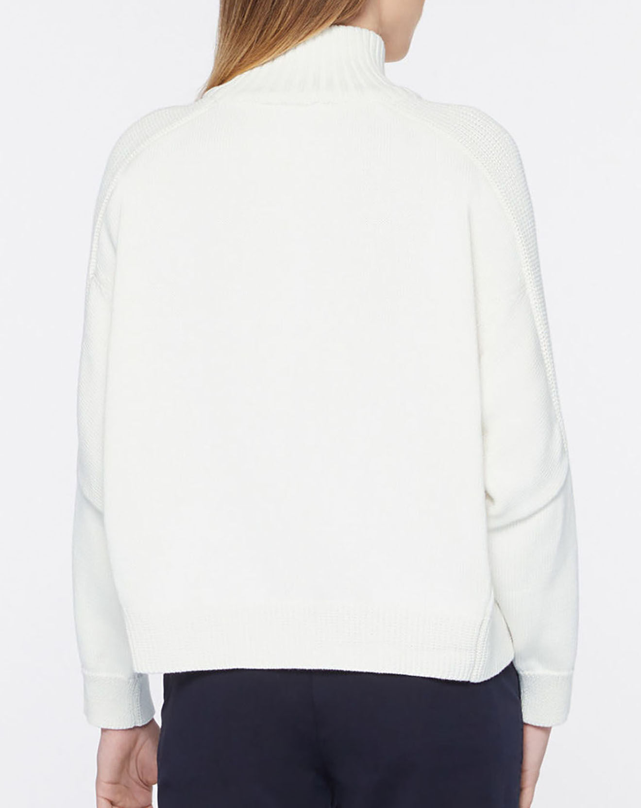 Tommy Hilfiger Pull 100% Coton Bio col zippé écru