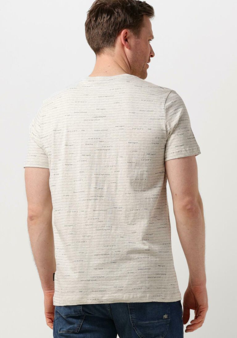 PME LEGEND lichtgrijze pme legend t-shirt short sleeve r-neck single jersey melange