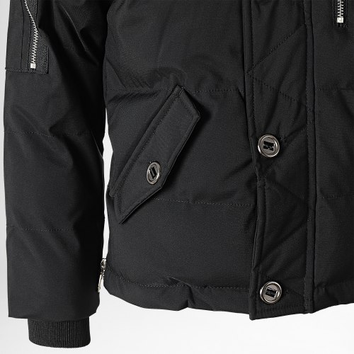 Parka Capuche Fourrure Enfant FD898 Noir
