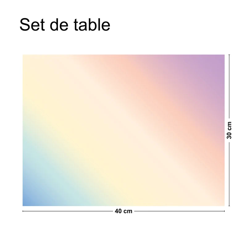 Lot de 4 sets de table L 40xl 30cm - RAINBOW 99deco