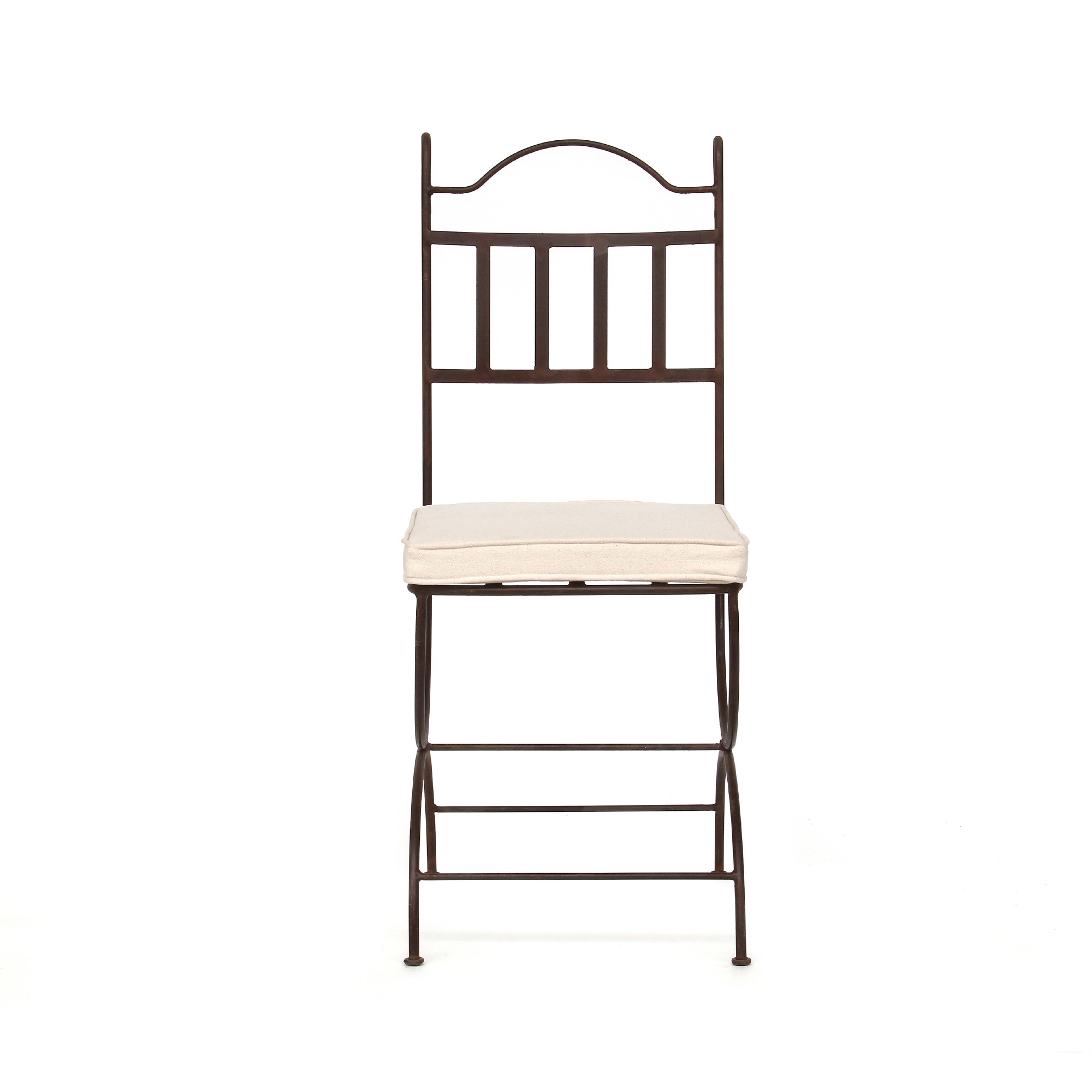 Eisenstuhl 'Mahira' mit Kissen, rostbraun, T 40 cm, B 40 cm, H 102 cm günstig bestellen