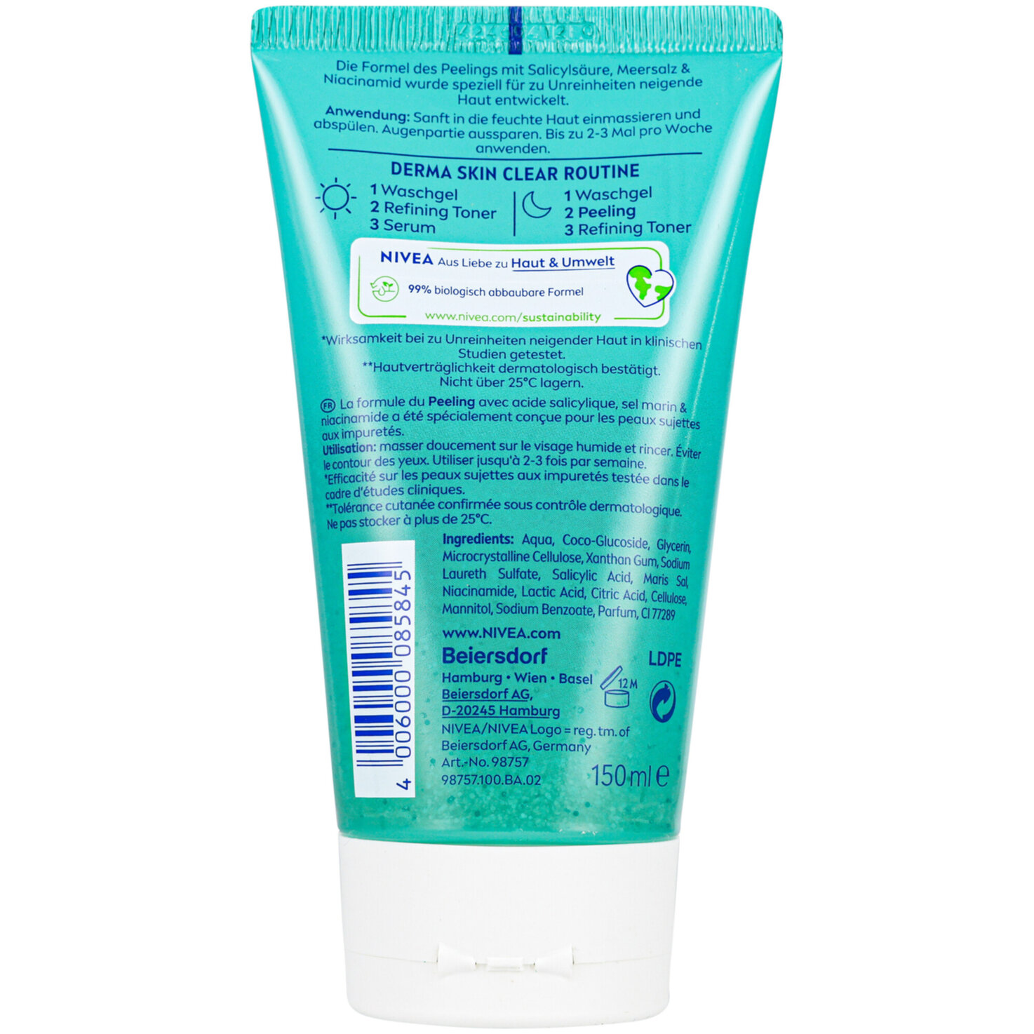 Nivea Derma Skin Clear Anti-Unreinheiten Peeling