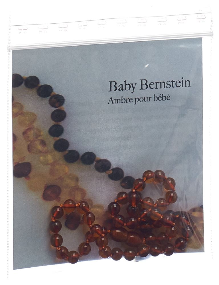 SELENAS Baby Bernsteinkette Kugeln cognac abgerundet 1 Stk