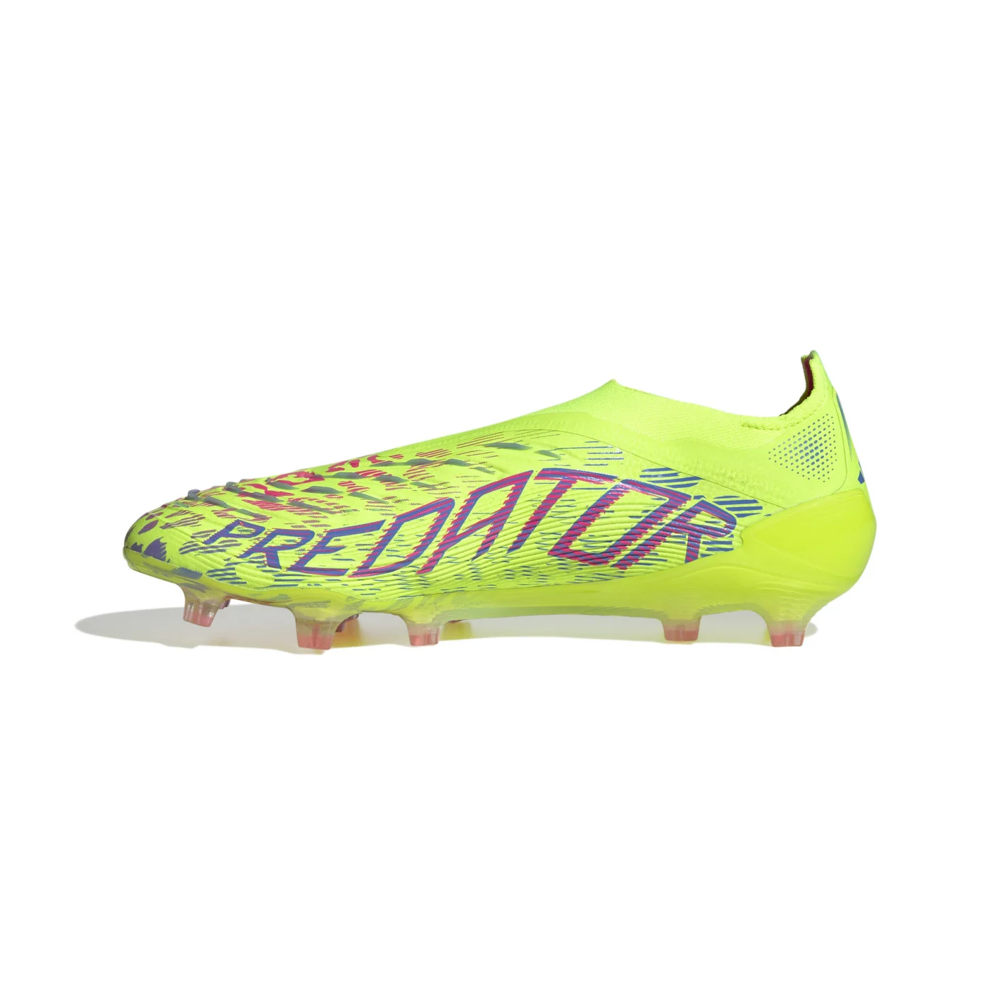 Adidas Predator Elite Veterloze Gras Voetbalschoenen (FG) Neongeel Blauw Roze