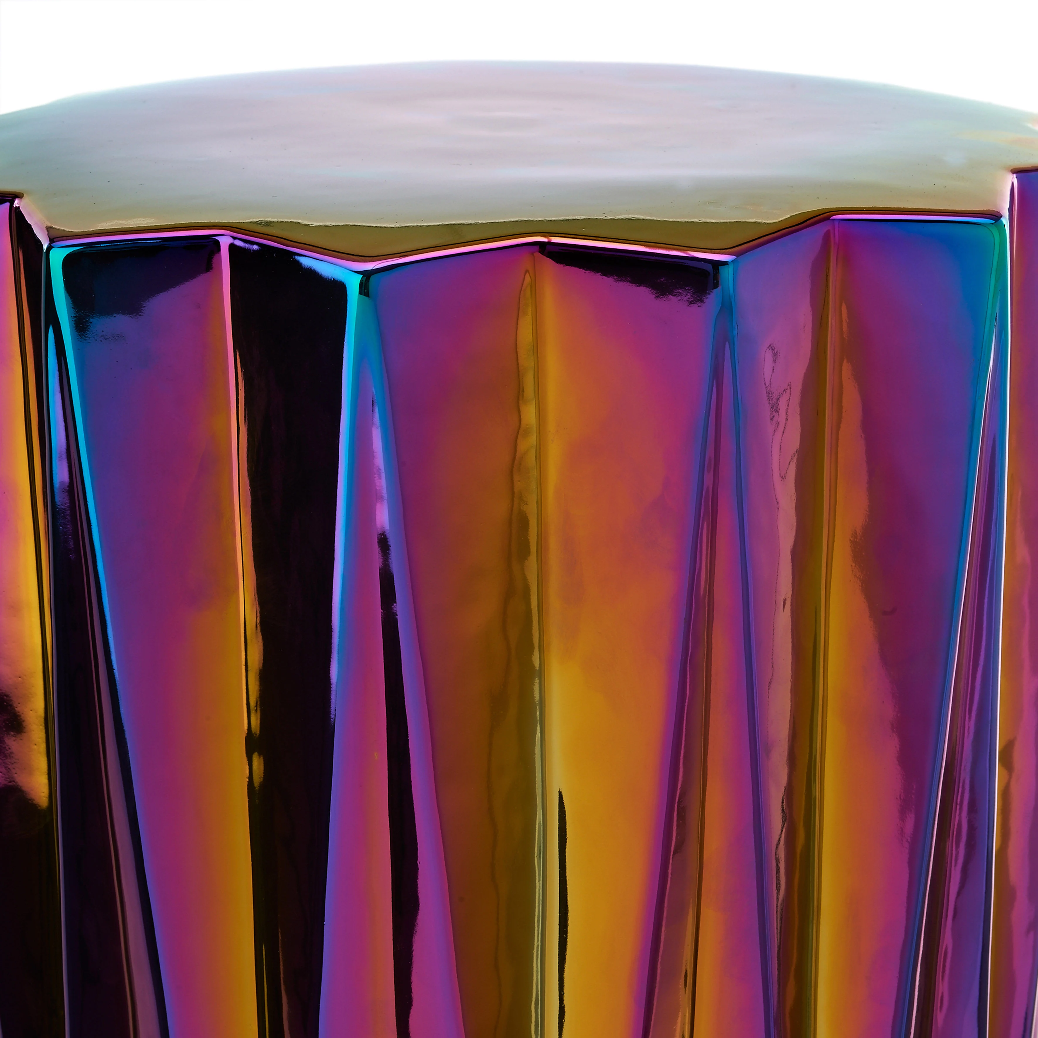 OILY FOLDS - Tabouret céramique | Multicolore