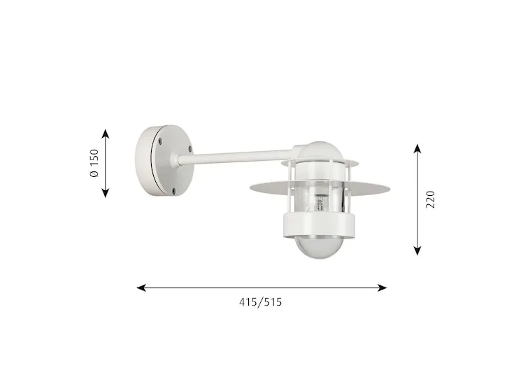 Louis Poulsen Albertslund Long - Væg/loftslampe - E27 - 100 W - klar, galvaniseret