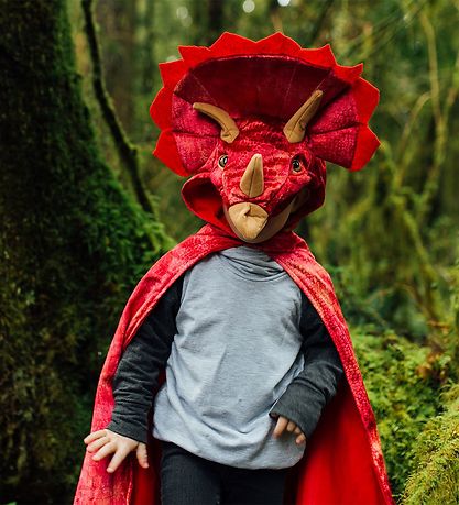 Great Pretenders Udklædning - Triceratops Kappe - R?d