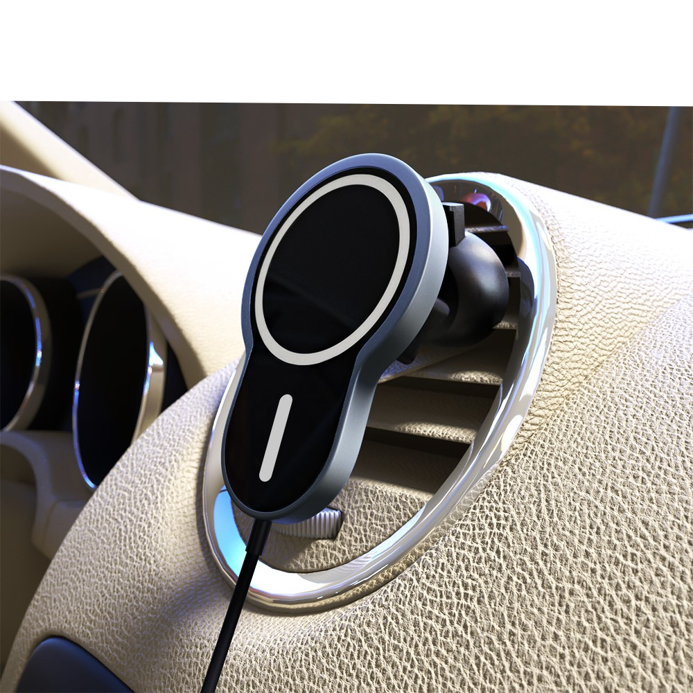 (15W) MagSafe Auto KFZ Halterung für Lüftungsgitter Air Frame - Schwarz