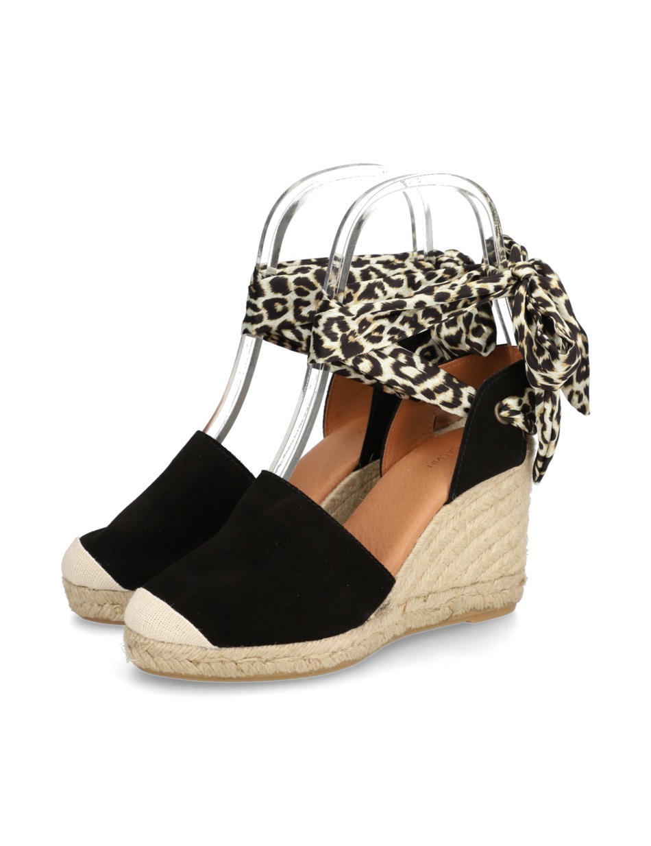 Veloursleder Keilsandale