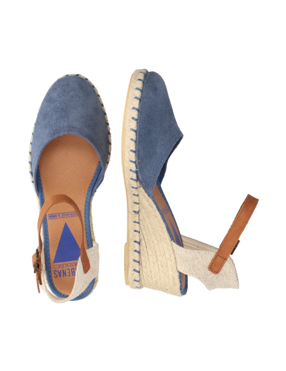 Veloursleder Keilsandale