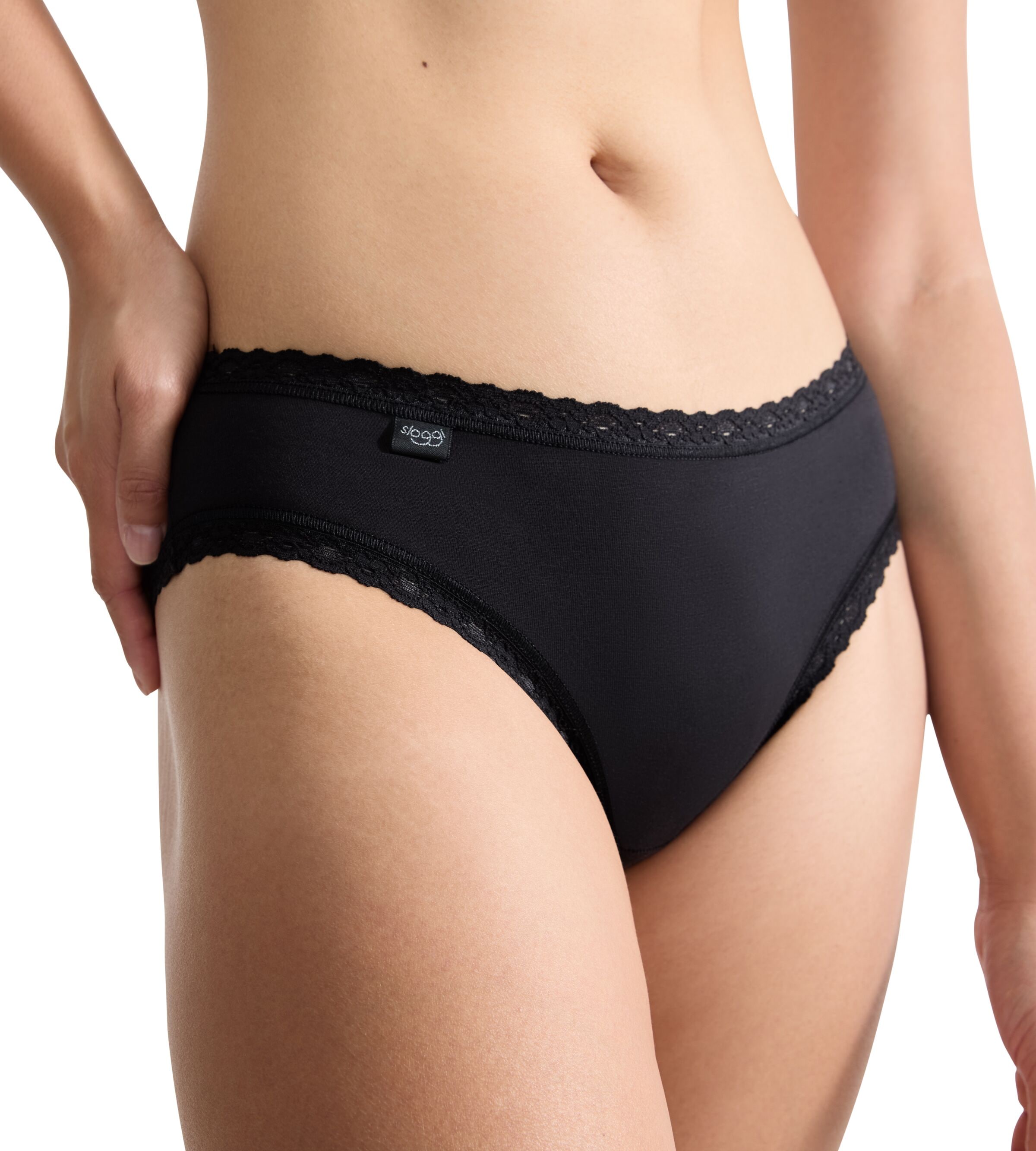 sloggi Hipster »24/7 Cotton Lace«, Taillen-und Beinabschlüsse aus zarter Spitze, elastisch, feminin