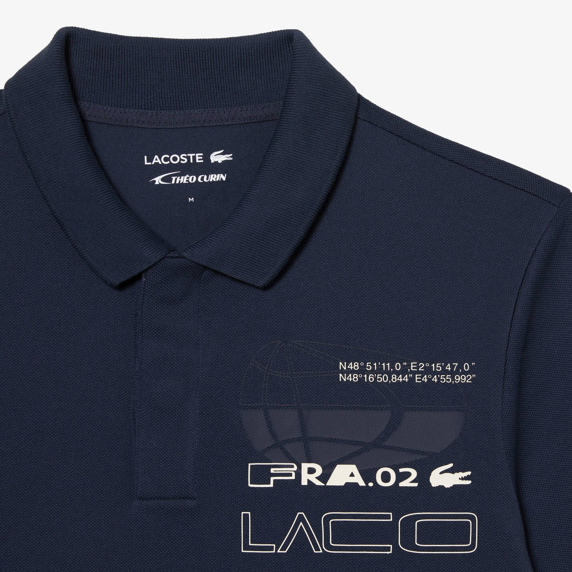 LACOSTE SPORT x Théo Curin Piqué Poloshirt Kurze Ärmel - Blau - Lacoste - Unisex