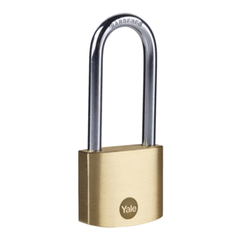 Yale Hangslot messing 40 mm met lange beugel