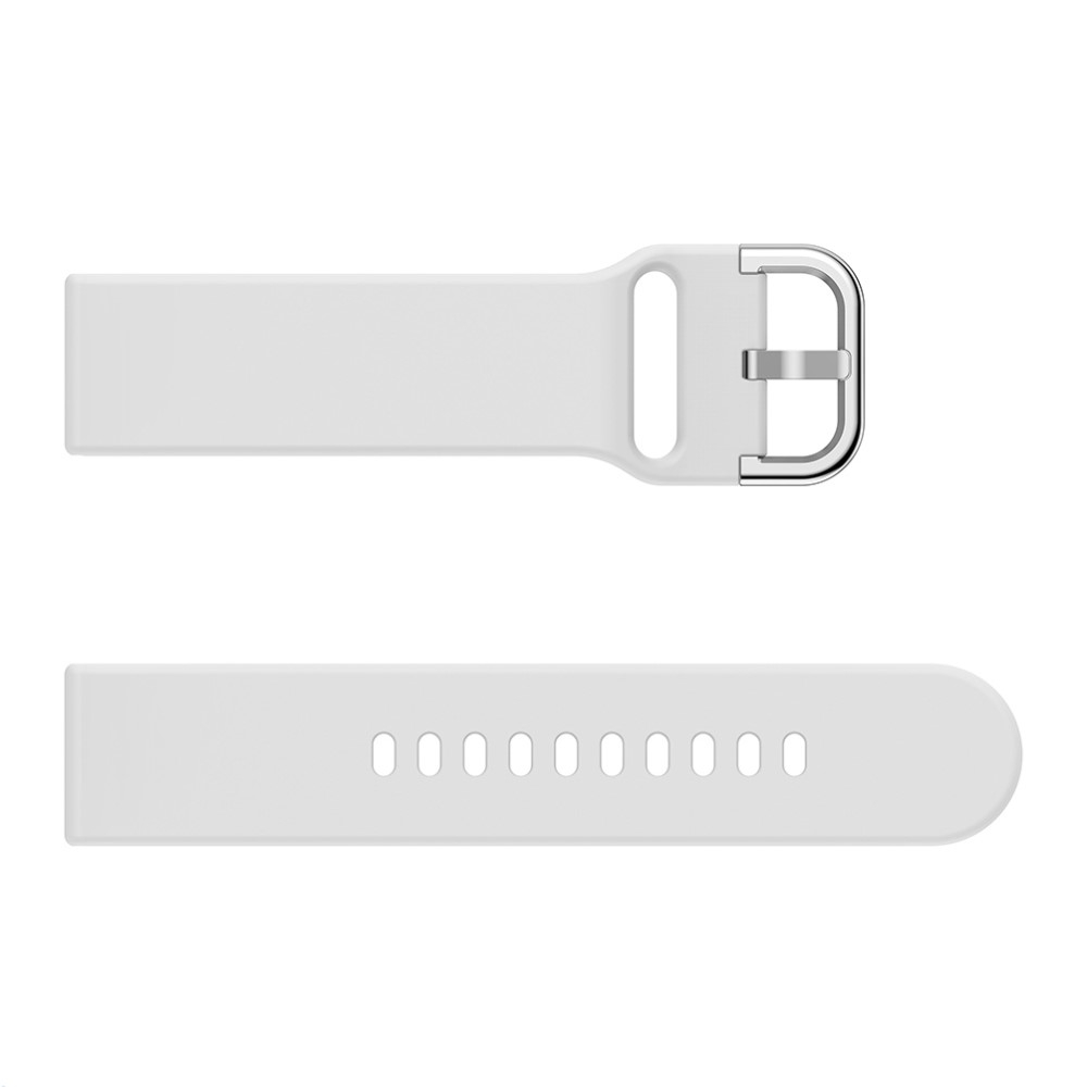Samsung Galaxy Watch 4 (44mm) Silikon Sport Armband mit Dornschliesse (Gelenkumfang: 155-195mm) - Weiss