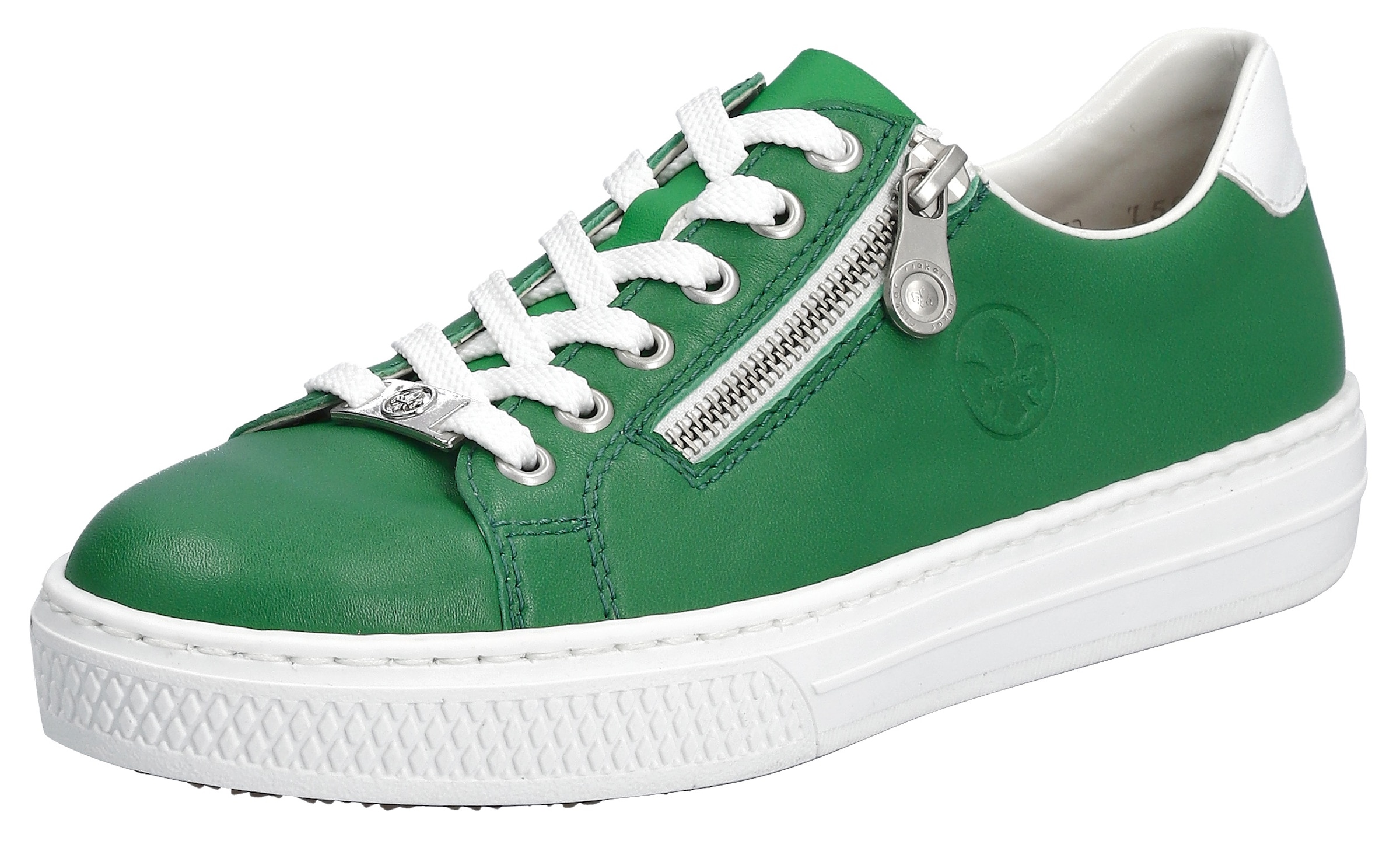 Rieker Plateausneaker  mit seitlichem Reissverschluss, Freizeitschuh, Halbschuh, Schnürschuh