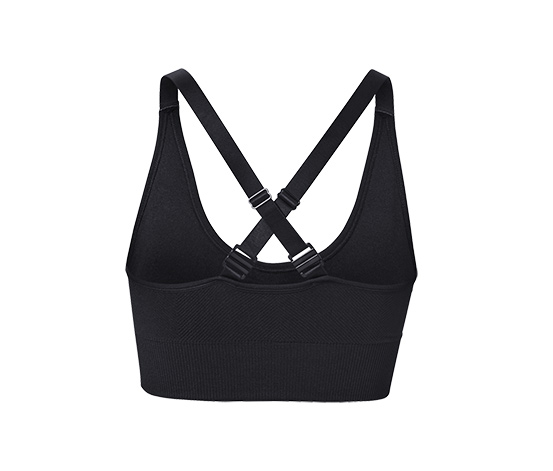Seamless-Sport-Bustier, schwarz
